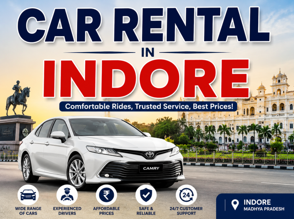 Car Rental in Indore by Shraddha Travels – Affordable Taxi, Tempo Traveller & Bus Rental Services